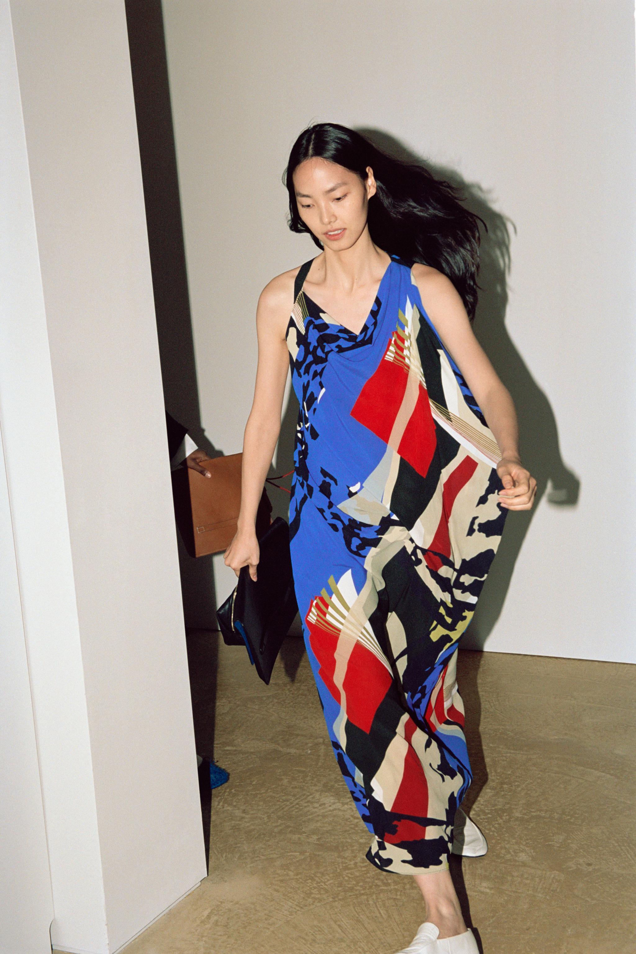ZW COLLECTION PRINTED MIDI DRESS